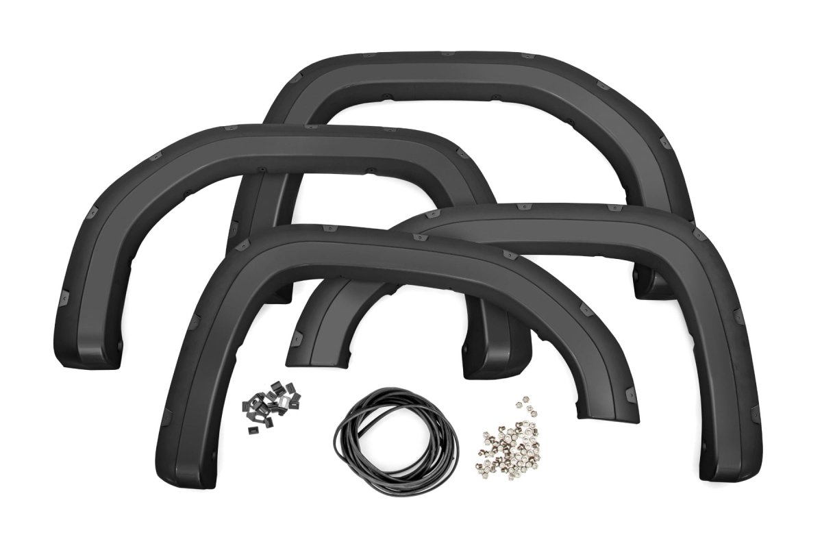 GMC Sierra 1500 Pocket Fender Flares - Rough Country - Coastal Dune - '19-'26